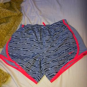 grey & hot pink nike shorts size only worn twice